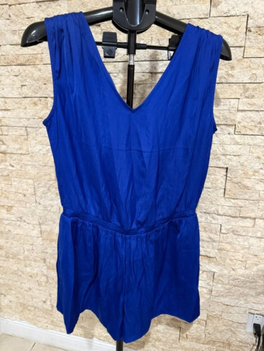 NEW Ann Taylor Loft Royal Blue Silky Romper Outfit